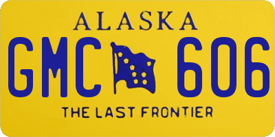 AK license plate GMC606