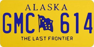 AK license plate GMC614
