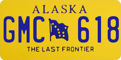 AK license plate GMC618