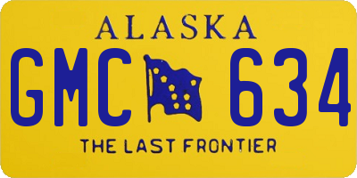 AK license plate GMC634
