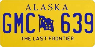 AK license plate GMC639