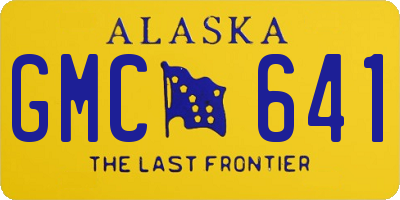 AK license plate GMC641