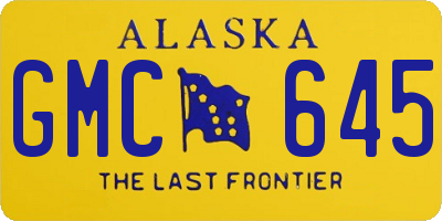 AK license plate GMC645