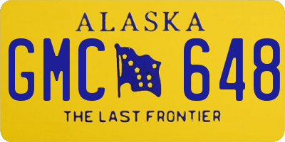 AK license plate GMC648