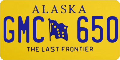 AK license plate GMC650
