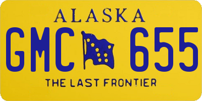 AK license plate GMC655