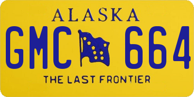 AK license plate GMC664