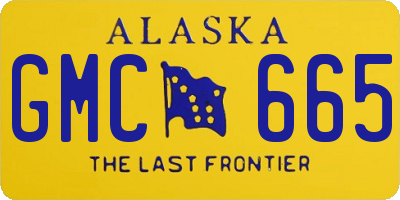 AK license plate GMC665