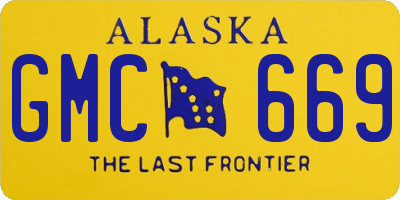 AK license plate GMC669