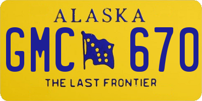 AK license plate GMC670