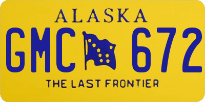 AK license plate GMC672