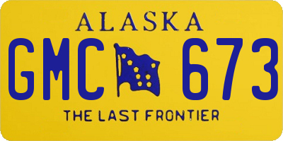 AK license plate GMC673