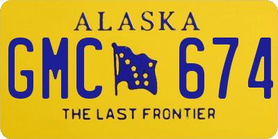 AK license plate GMC674