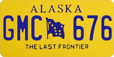 AK license plate GMC676