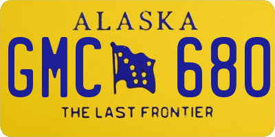 AK license plate GMC680