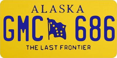 AK license plate GMC686