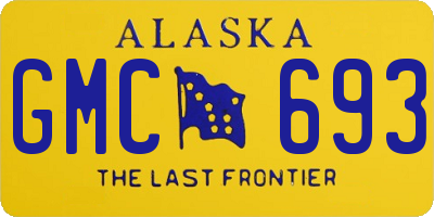 AK license plate GMC693
