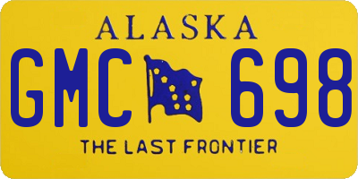 AK license plate GMC698