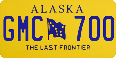 AK license plate GMC700