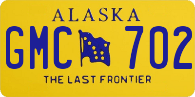 AK license plate GMC702