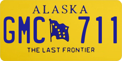 AK license plate GMC711