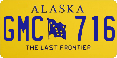 AK license plate GMC716