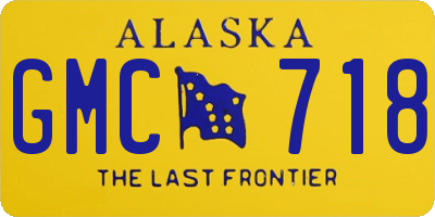AK license plate GMC718