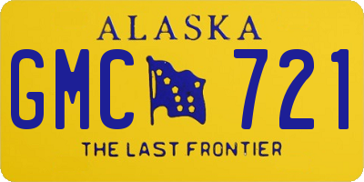 AK license plate GMC721
