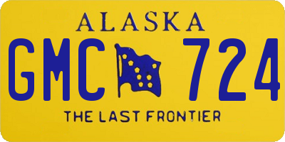 AK license plate GMC724