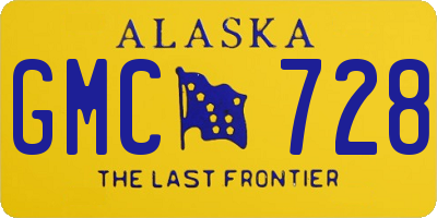 AK license plate GMC728