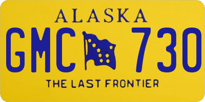 AK license plate GMC730