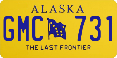 AK license plate GMC731
