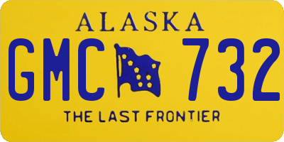 AK license plate GMC732