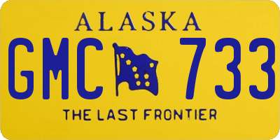 AK license plate GMC733