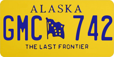 AK license plate GMC742