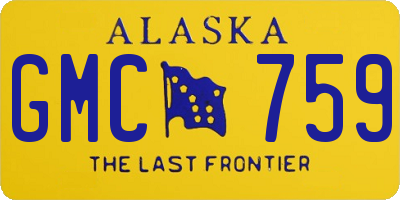AK license plate GMC759