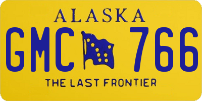 AK license plate GMC766