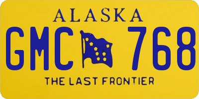 AK license plate GMC768