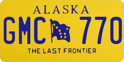AK license plate GMC770