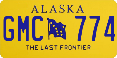 AK license plate GMC774