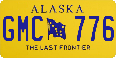 AK license plate GMC776