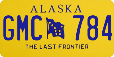 AK license plate GMC784