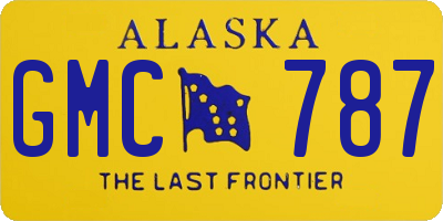 AK license plate GMC787