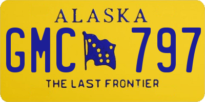 AK license plate GMC797