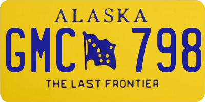 AK license plate GMC798