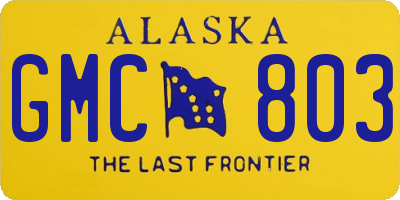 AK license plate GMC803