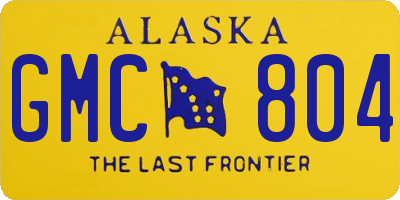 AK license plate GMC804