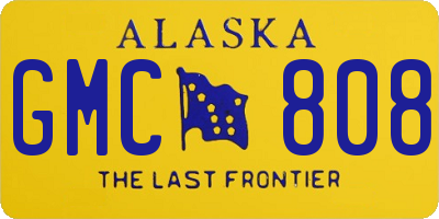 AK license plate GMC808