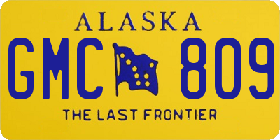 AK license plate GMC809
