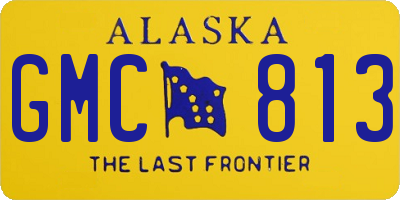 AK license plate GMC813